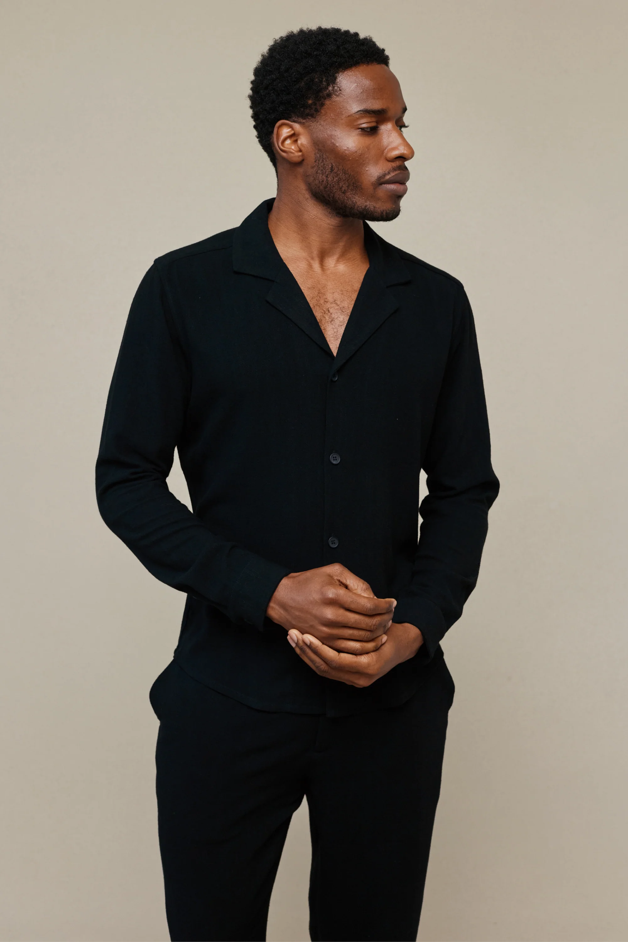 Cami Linen Shirt - Black - Image 2