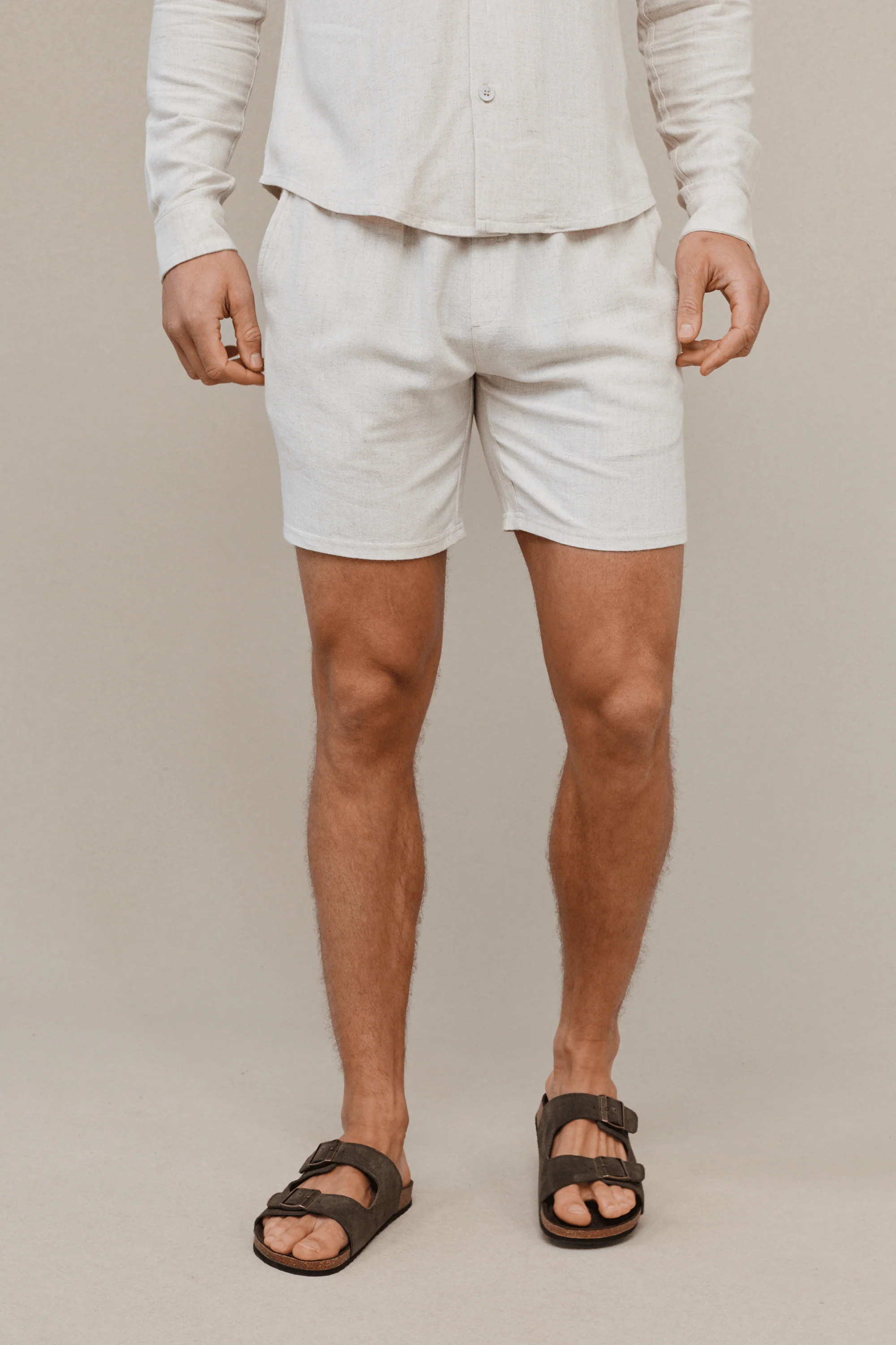Cami Linen Short - Oatmeal - Image 4