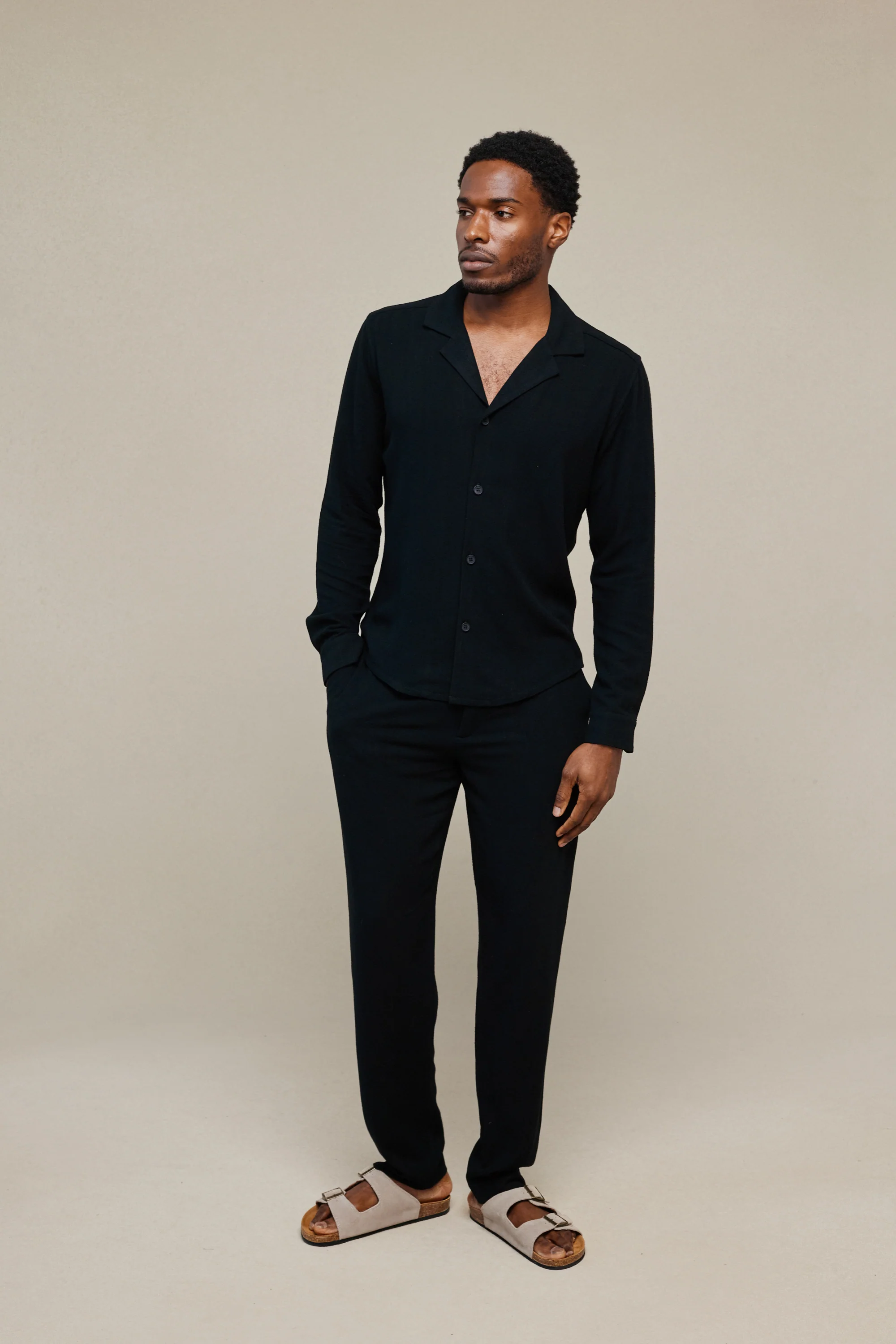 Cami Linen Straight Leg Trouser - Black - Image 2
