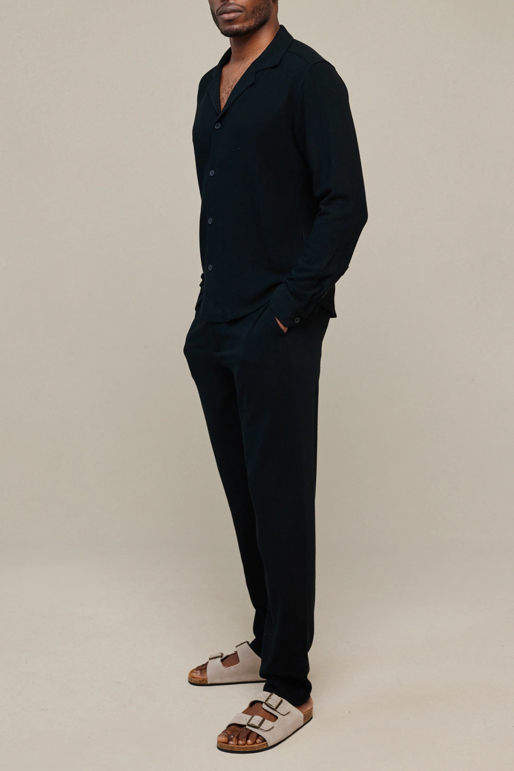 Cami Linen Straight Leg Trouser - Black - Image 4