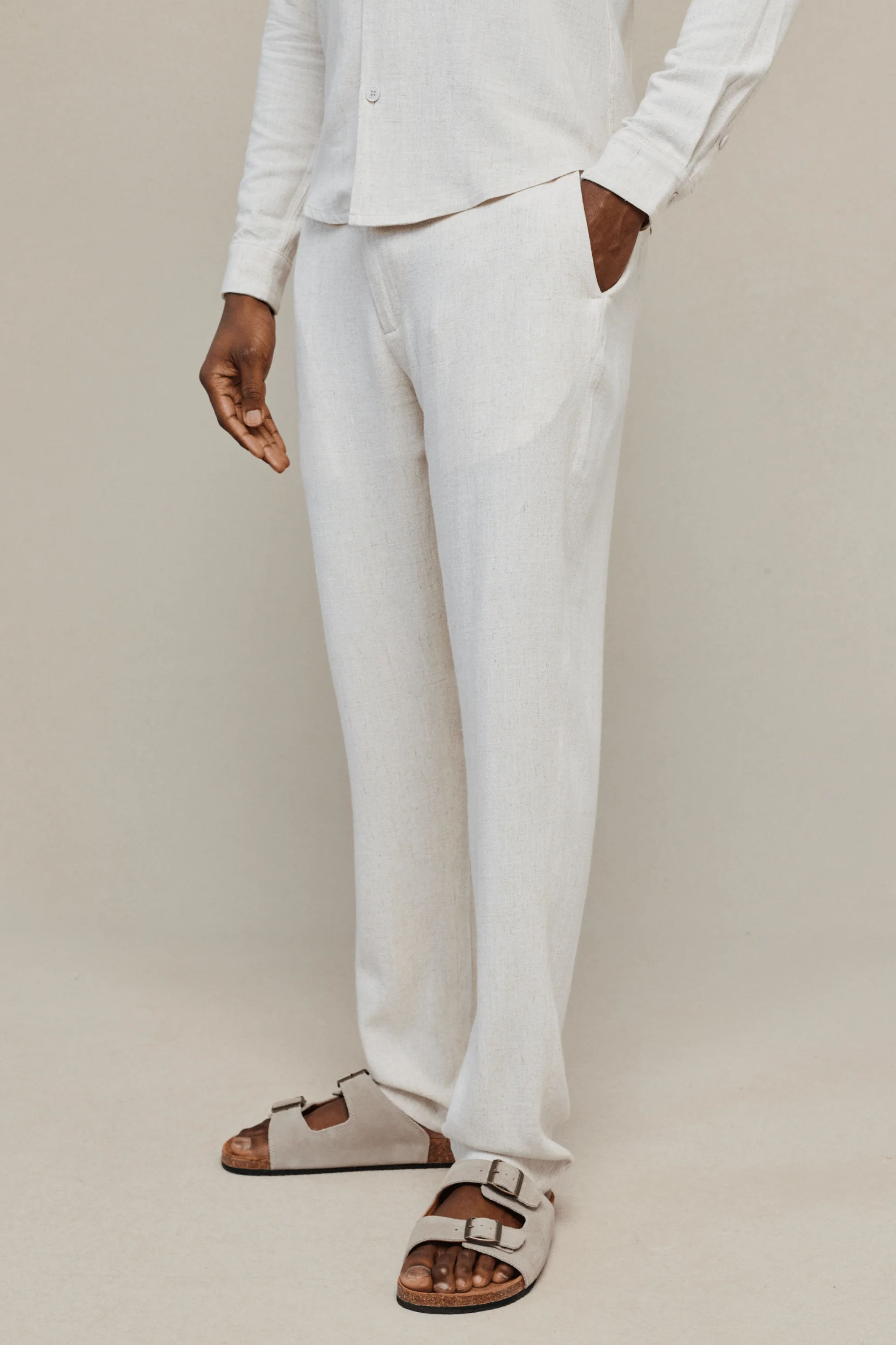 Cami Linen Straight Leg Trouser - Oatmeal