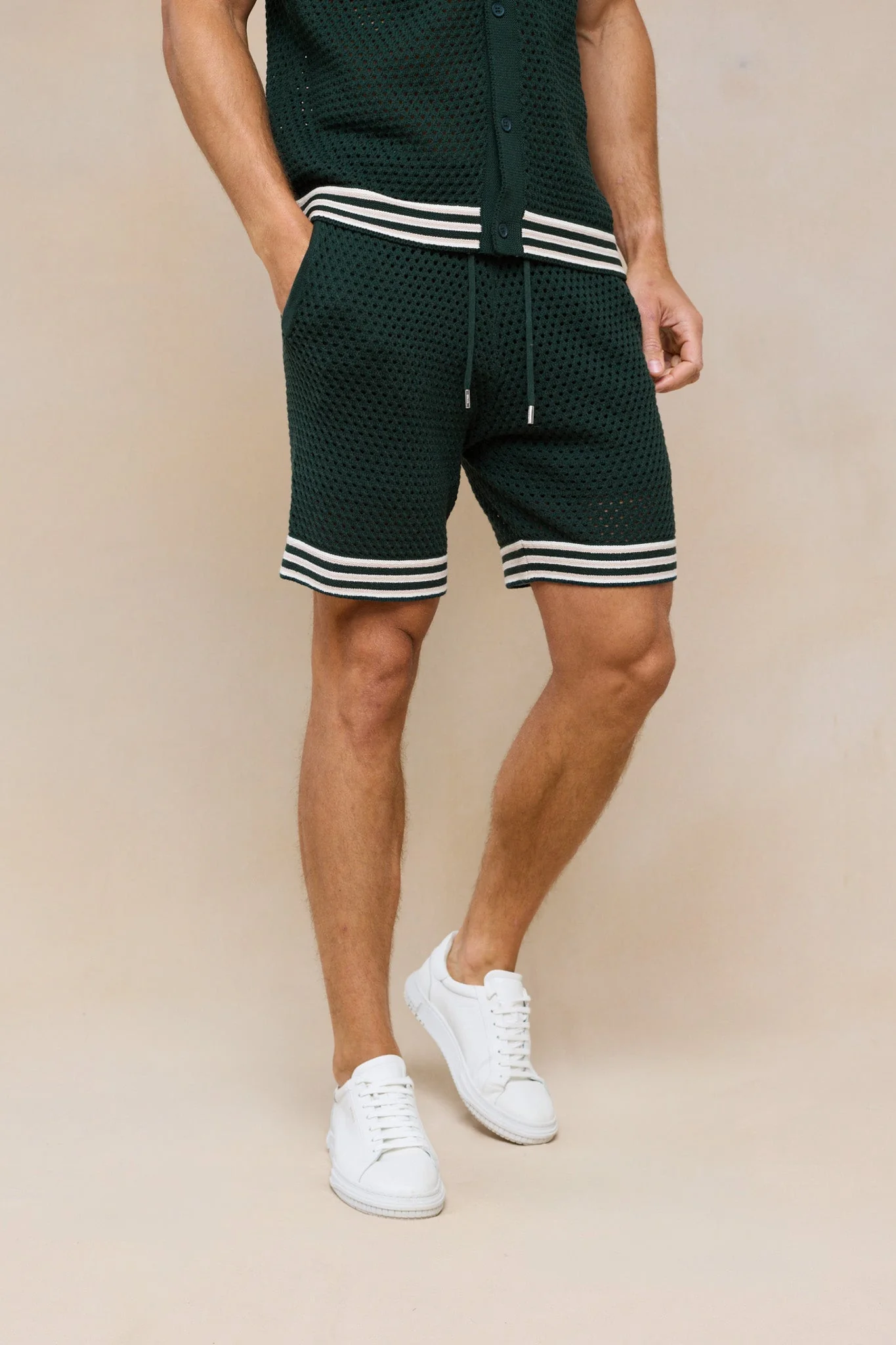 Cipressi Crochet Knit Short - Green - Image 3