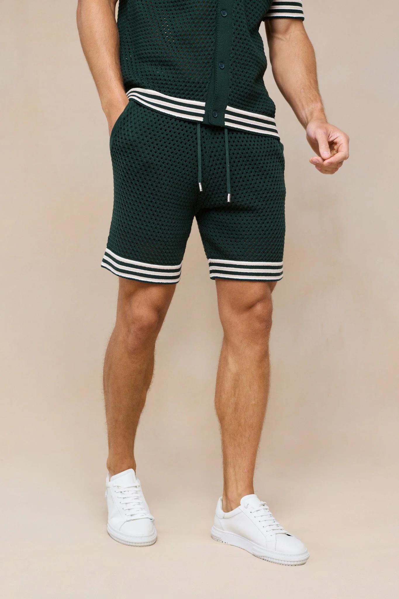 Cipressi Crochet Knit Short - Green - Image 5