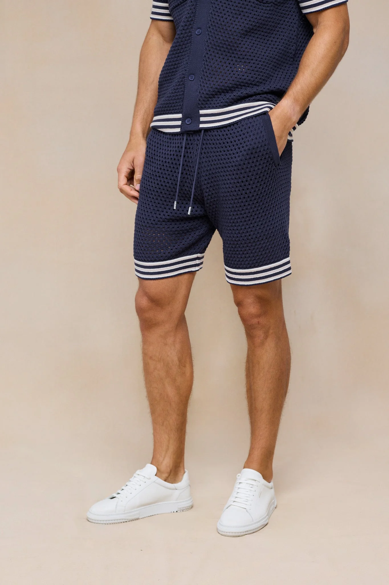 Cipressi Crochet Knit Short - Navy - Image 4
