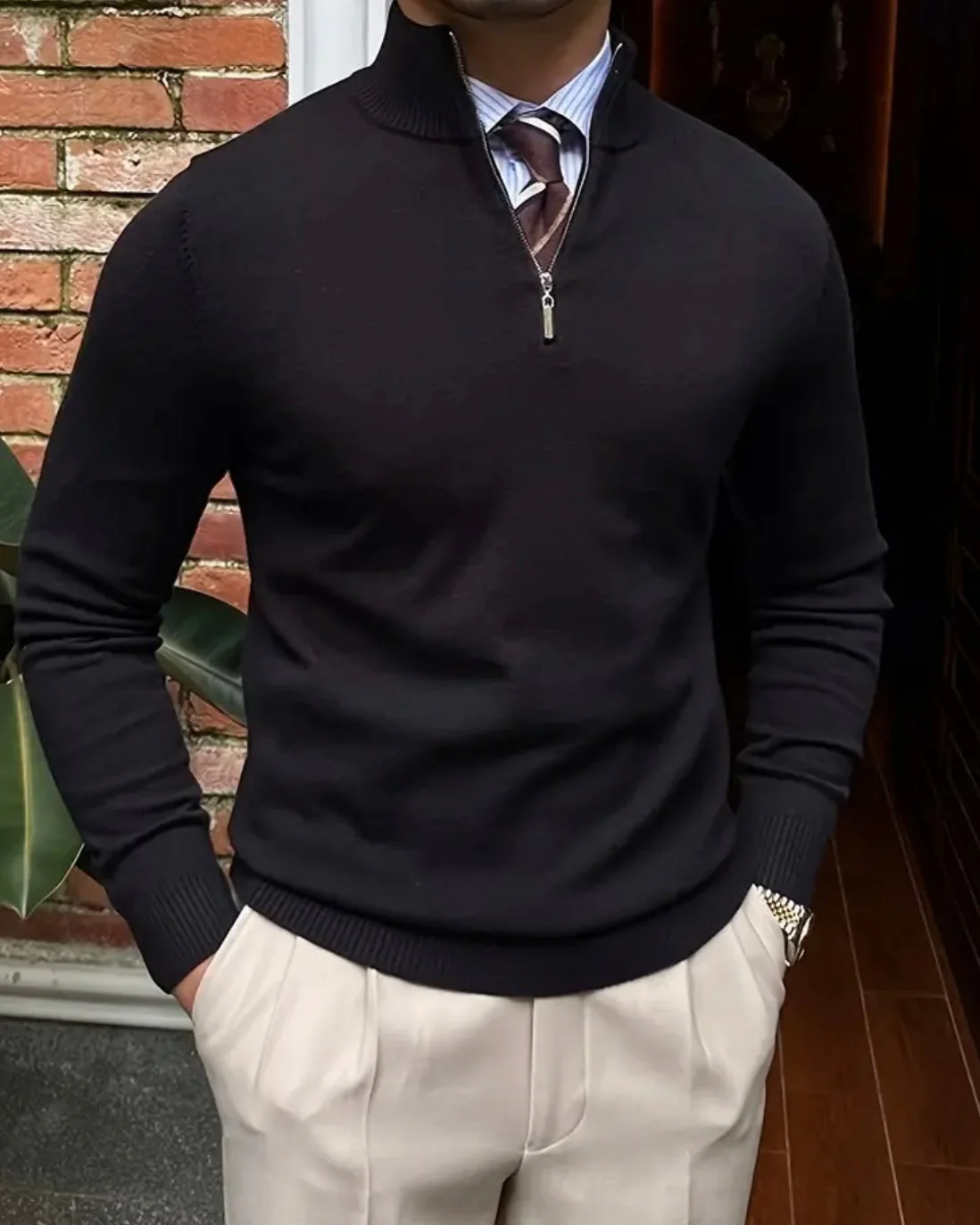 ROMA Quarter Zip Sweater - Image 2