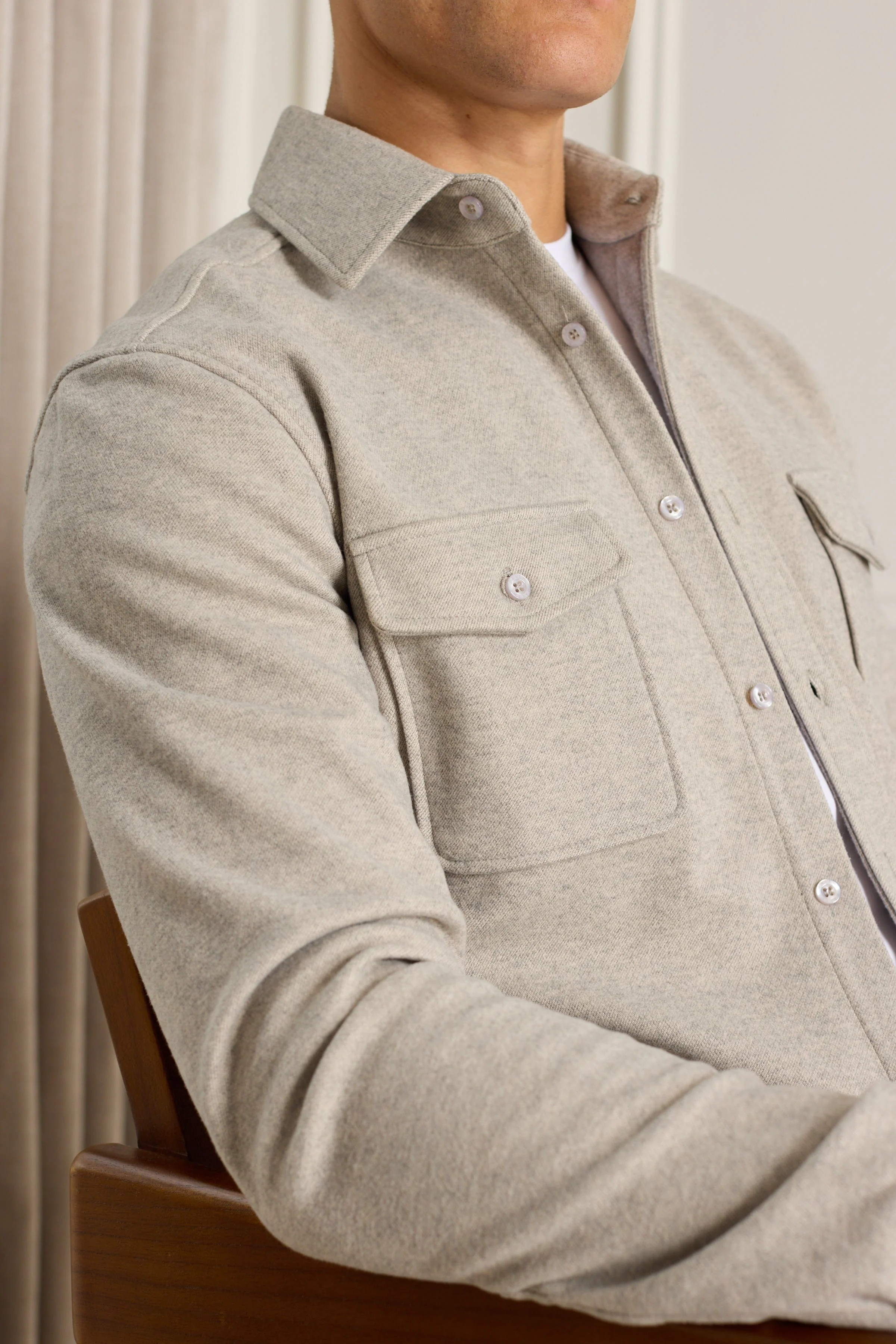 Elijah Overshirt - Oatmeal - Image 2