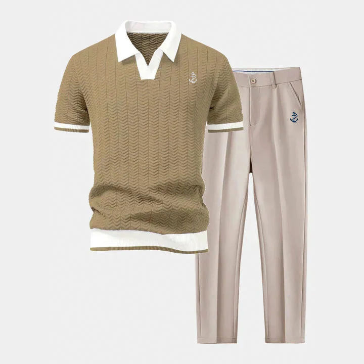 Polo & Tapered Pants Set - Image 3