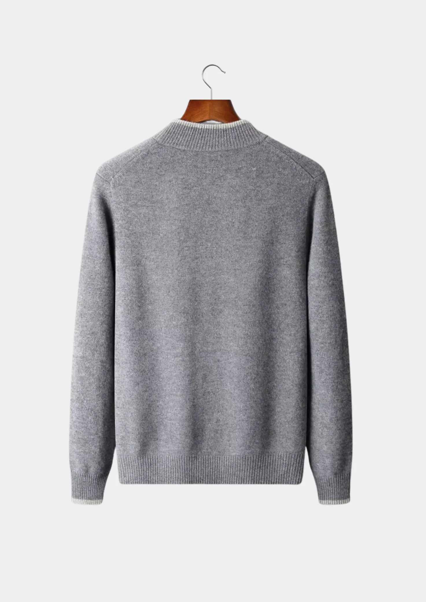 MERINO ZIP TWO-TONE CARDIGAN - Image 2