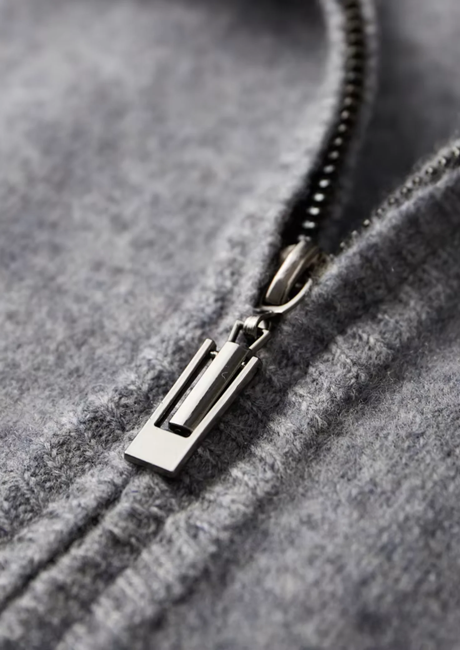 MERINO ZIP TWO-TONE CARDIGAN - Image 4