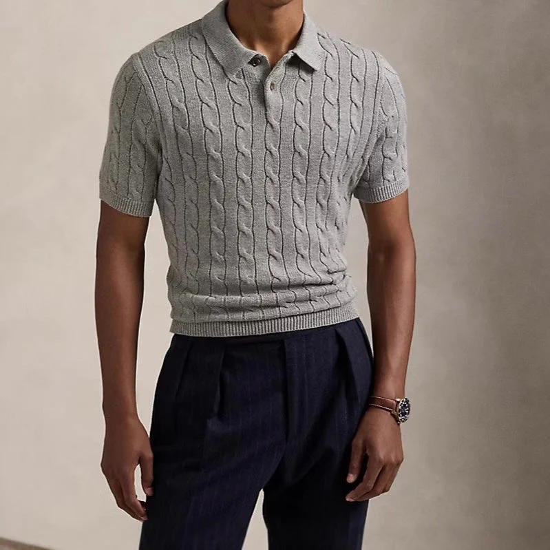 FLORENCE Cable Knit Polo - Image 3