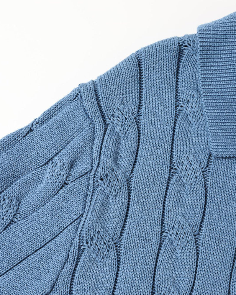 FLORENCE Cable Knit Polo - Image 9