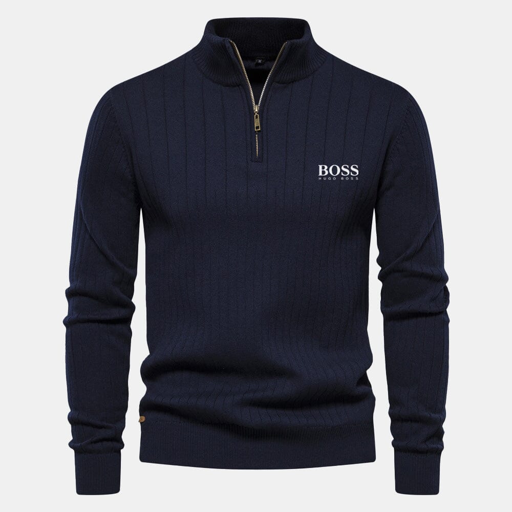 HB Zip Classic Knit Sweater - Image 3