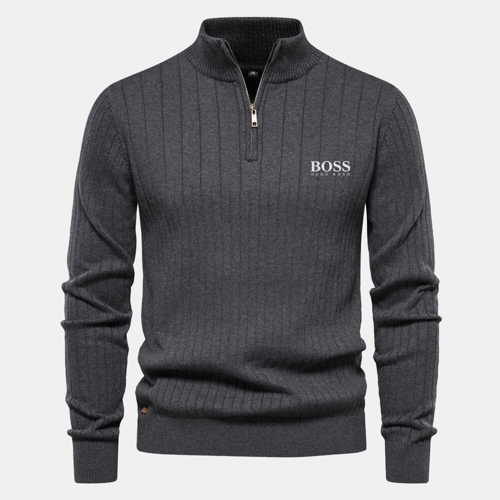 HB Zip Classic Knit Sweater - Image 4