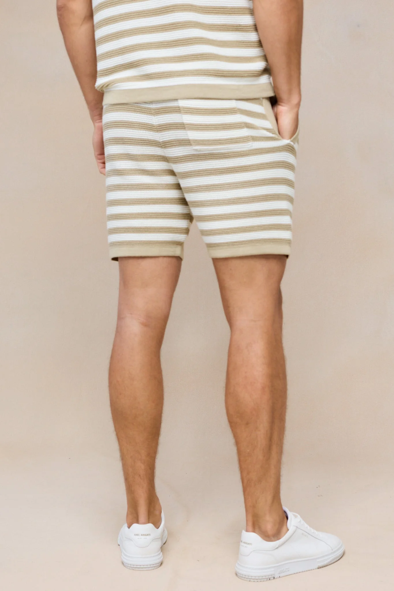 Lattolo Striped Knit Short - Ecru/Beige - Image 5
