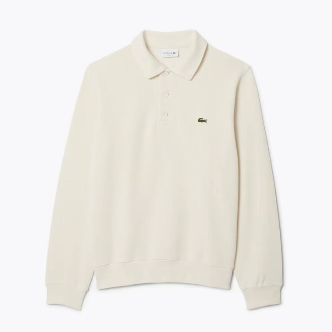 LC Ribbed Cotton Polo Collar Sweatshirt