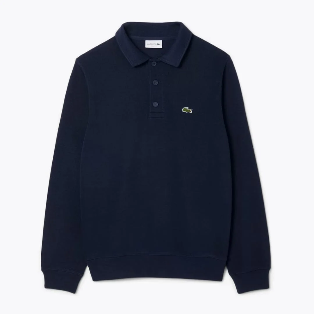 LC Ribbed Cotton Polo Collar Sweatshirt - Image 2