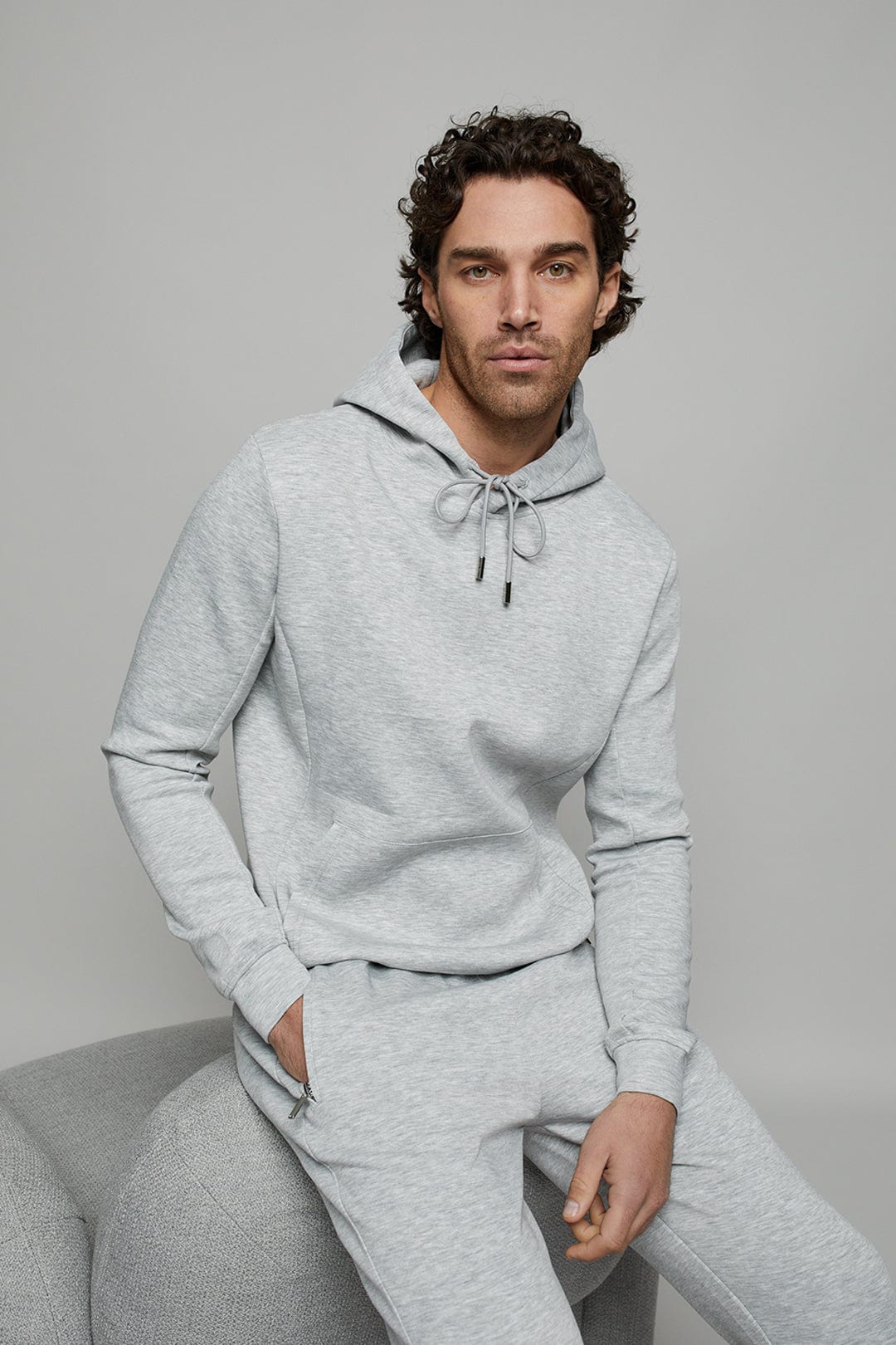 Luxe Hoodie - Grey Marl - Image 3