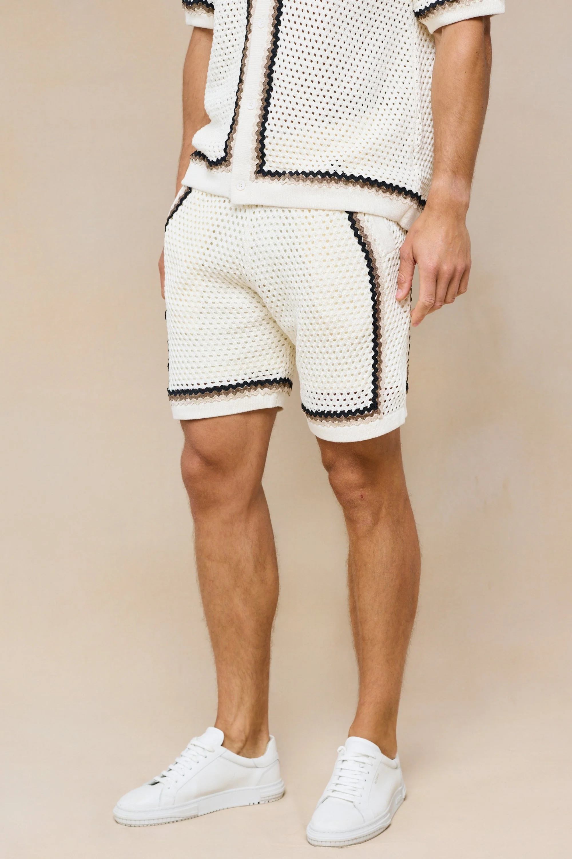 Marconi Crochet Knit Short- Ecru - Image 7