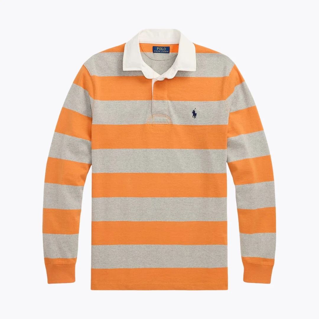 Classic Fit Striped Cotton Rugby Shirt - Image 5