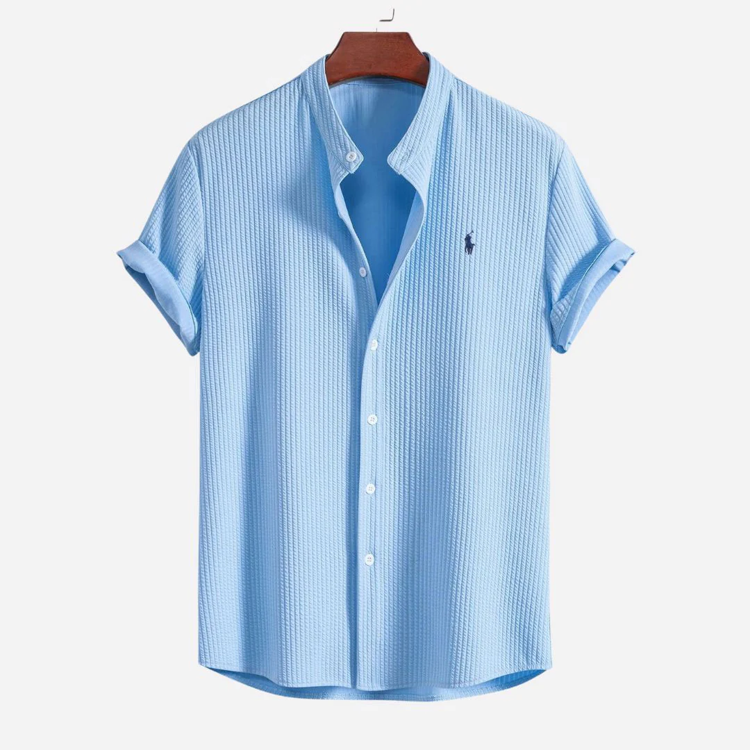Slim Fit Ribbed Summer Shirt - Image 2