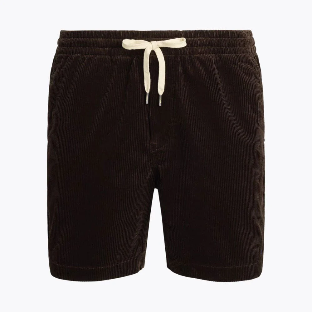 Classic Fit Cotton Corduroy Drawstring Shorts - Image 3