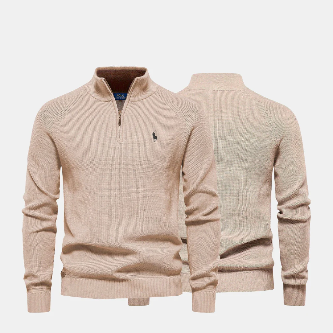 Zip Neck Knit Sweater - Image 5