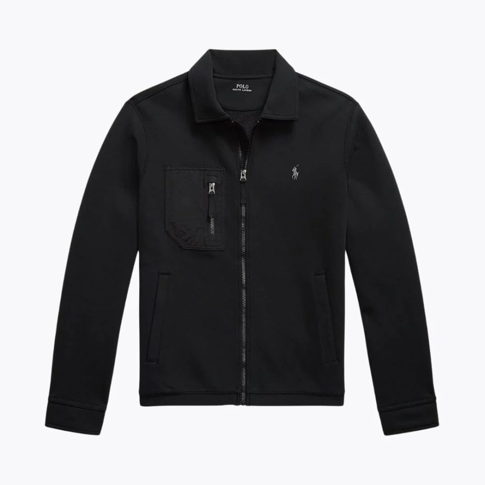 Cotton Blend Zip-Up Jacket