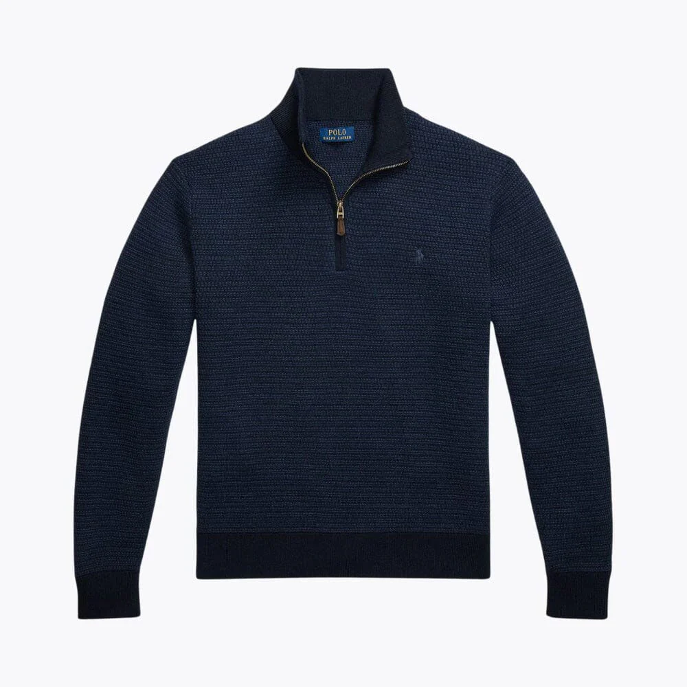 Regular Fit Wool Quarter-Zip Sweater - Image 3