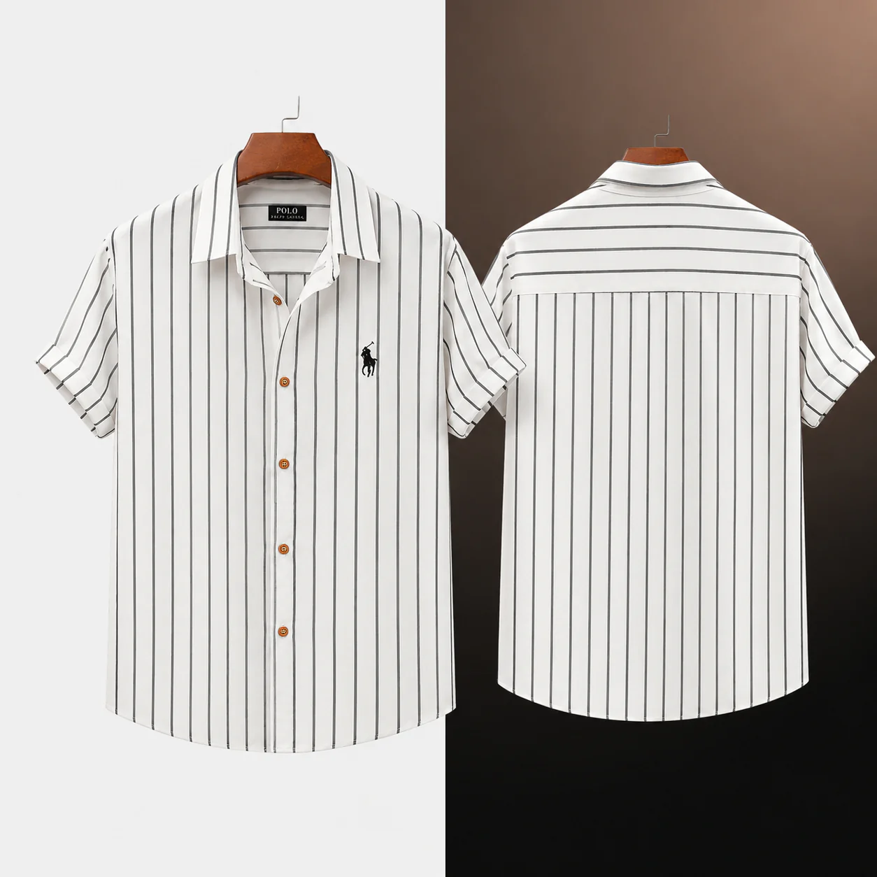 Relaxed Fit Striped Shirt and Shorts Set - Image 4
