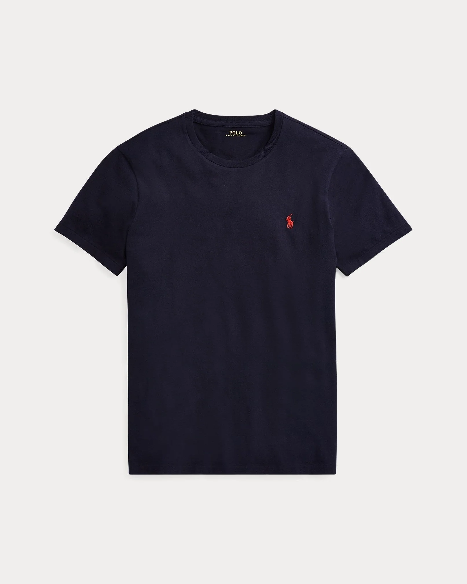 Slim Fit Cotton Crewneck T-Shirt Navy blue