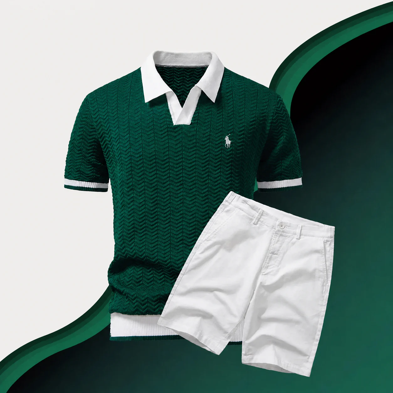 Slim Fit Cotton Shirt and Shorts Set - Image 4