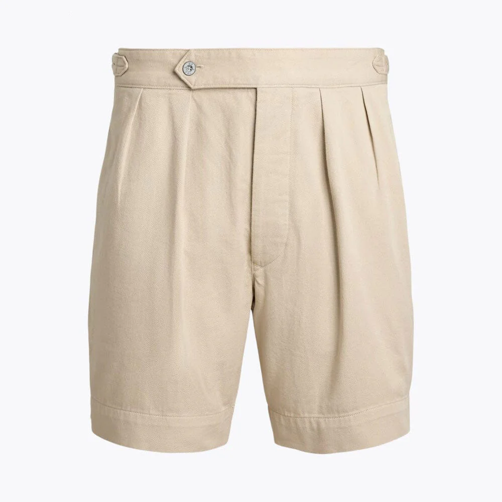 Relaxed Fit Cotton Twill Shorts