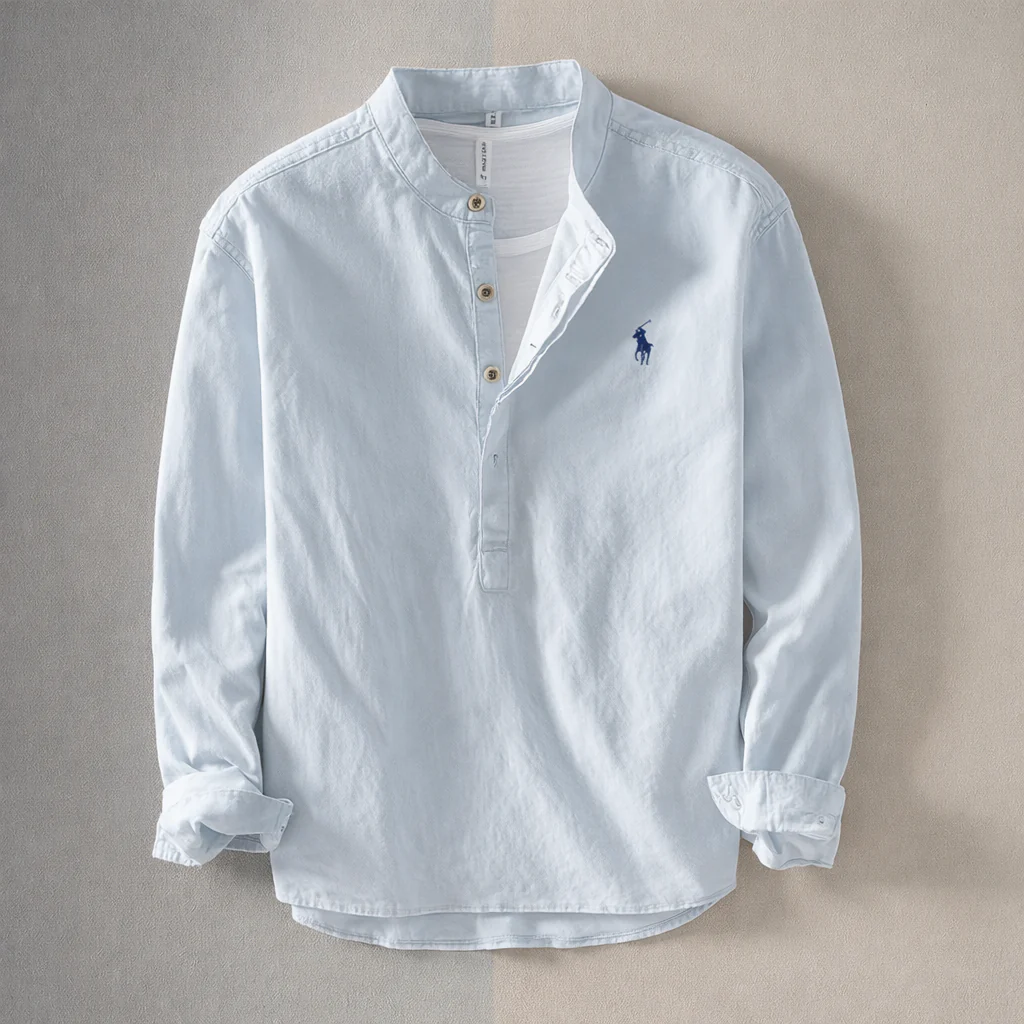Relaxed Fit Cotton Linen Shirt - Image 4