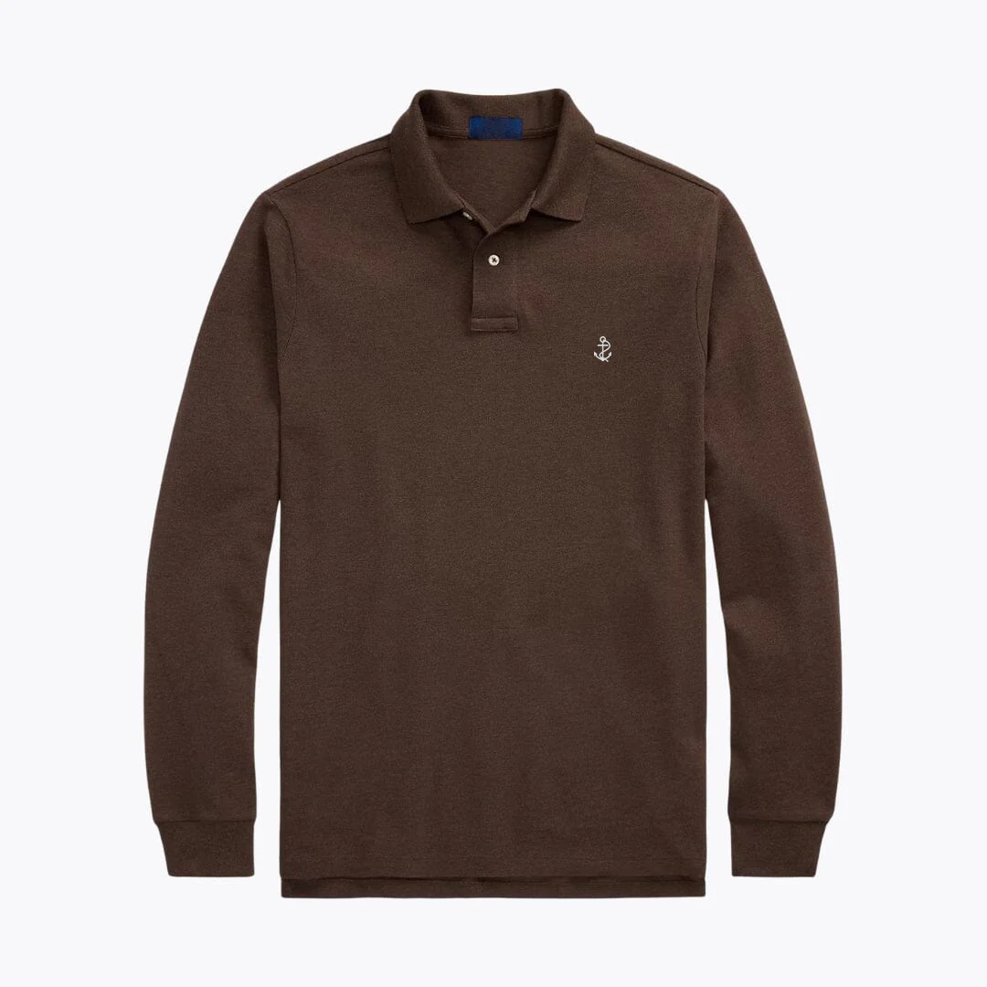 Mesh Long-Sleeve Polo Shirt - Image 6