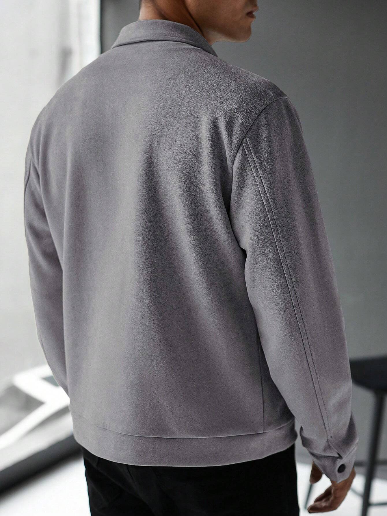 Old Money Casual Solid Color Jacket - Image 3