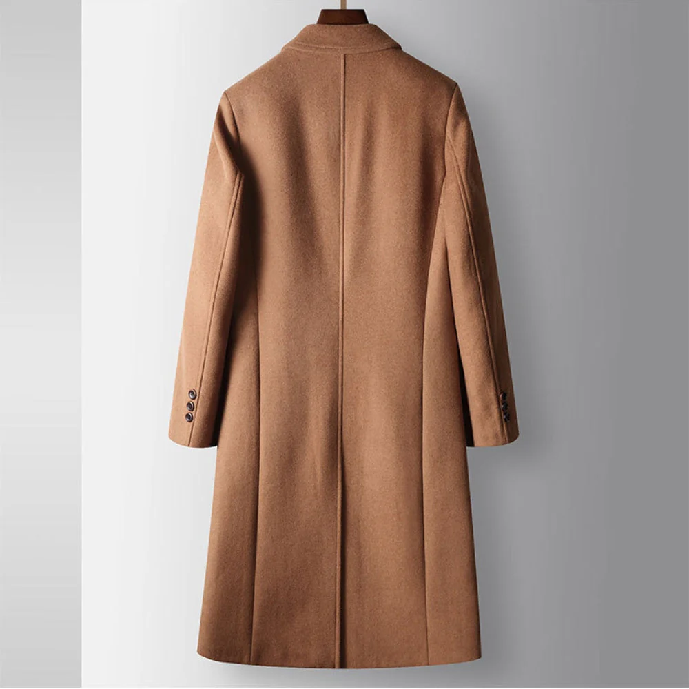 Old Money Double-Breasted Wool Windbreaker Coat - Image 2