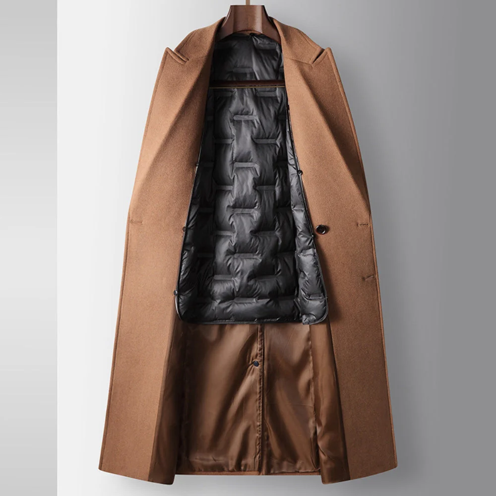 Old Money Double-Breasted Wool Windbreaker Coat - Image 3