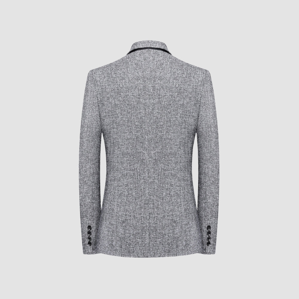 Old Money Italian Style Slim Fit Single-Breasted Suit Jacket - Image 2
