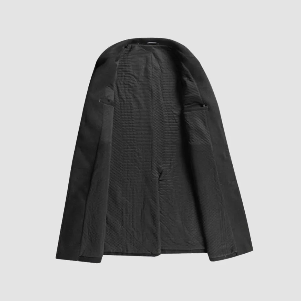 Old Money Knee-Length Suit Collar Thickened Woolen Coat - Image 2