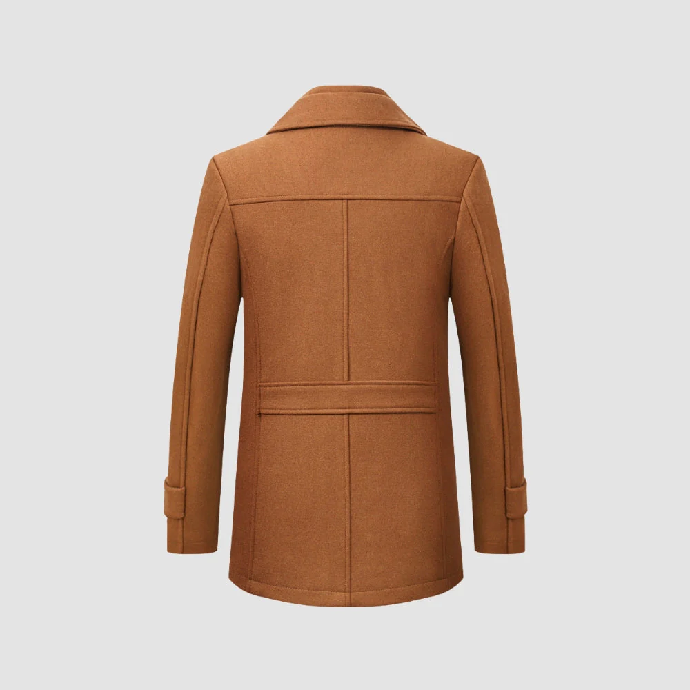 Old Money Mid-Length Woolen Coat Business Casual Style - Image 3