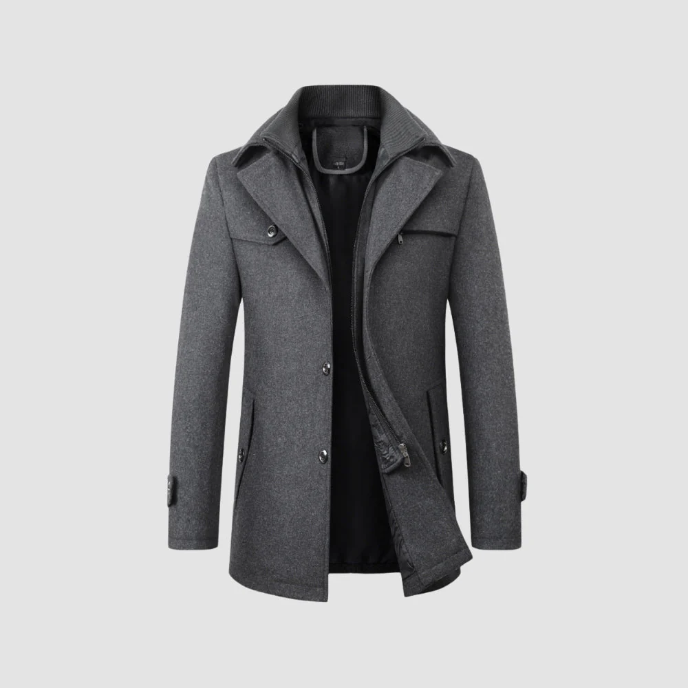 Old Money Mid-Length Woolen Coat Business Casual Style - Image 7
