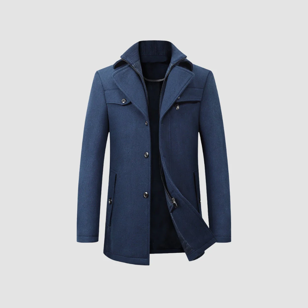 Old Money Mid-Length Woolen Coat Business Casual Style - Image 8