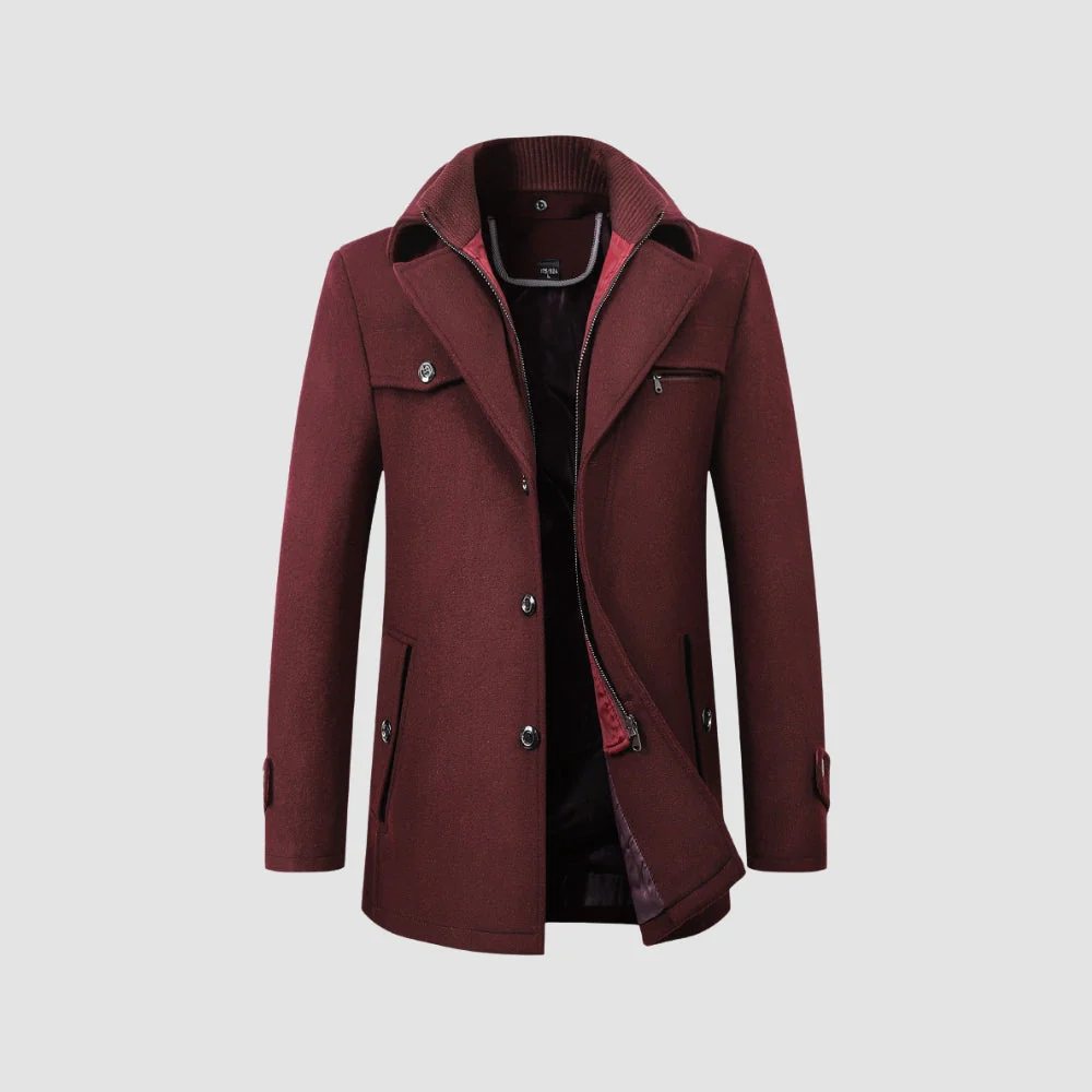 Old Money Mid-Length Woolen Coat Business Casual Style - Image 9