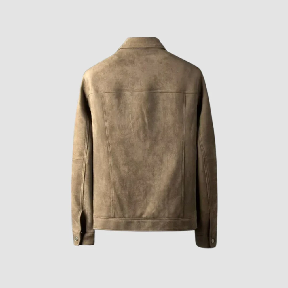 Old Money Stretch Suede Lapel Jacket - Image 2