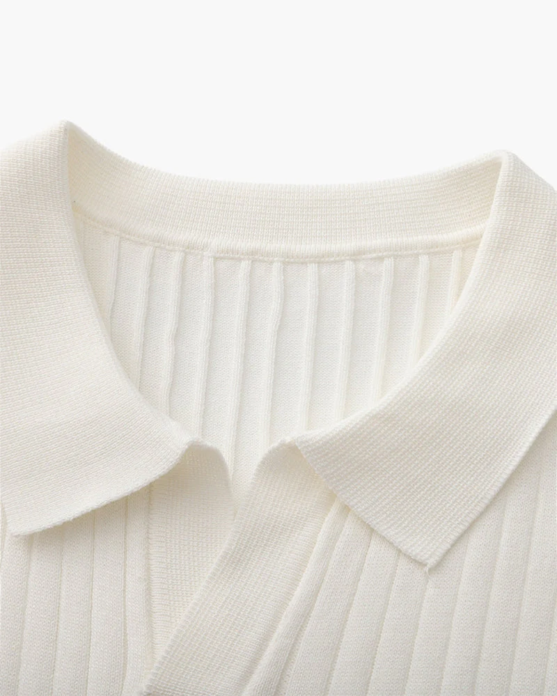 Premium Ribbed Knit Polo - Image 18