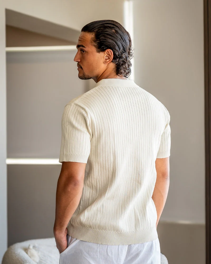 Premium Ribbed Knit Polo - Image 23
