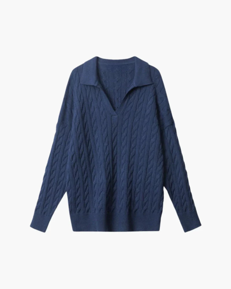 Premium Wool V-neck Knitted Sweater - Image 3