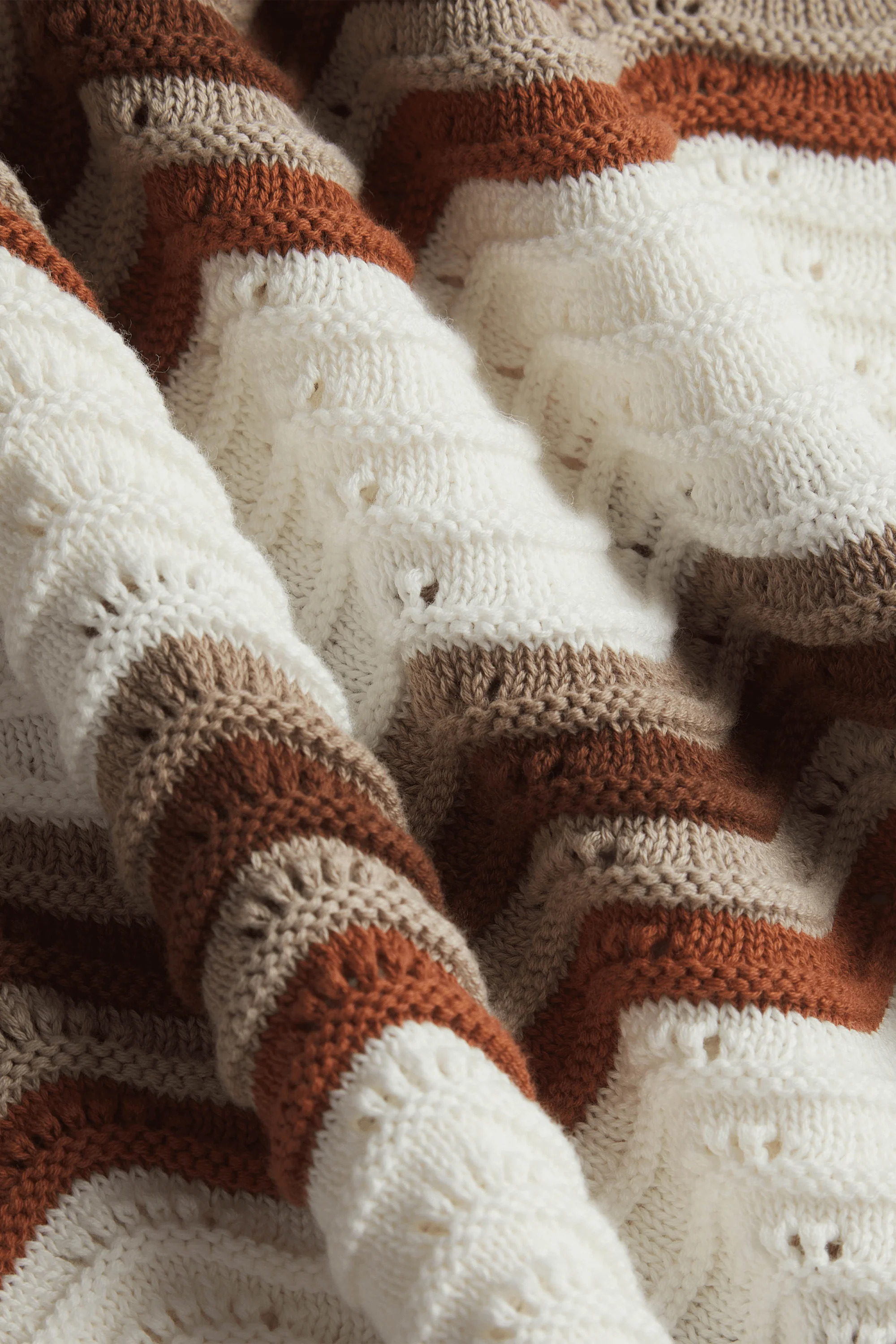 Primavera Crochet Knit Short - Ecru/Brown - Image 5