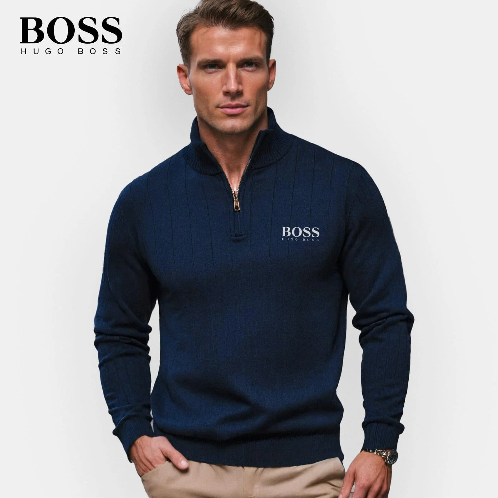 HB Men's Zip-Up Sweater (Clearance) - Image 9