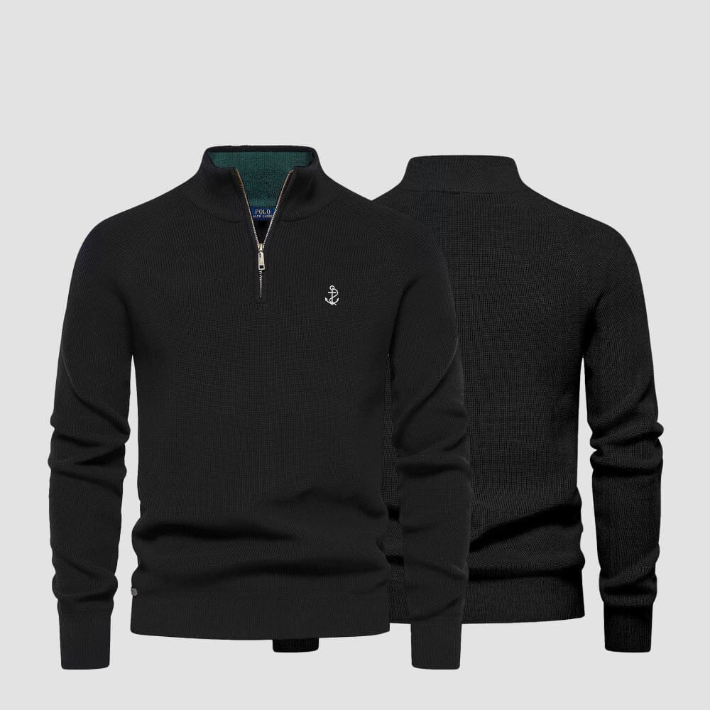 Zip Cable-Knit Wool Knit Sweater - Image 5